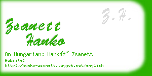 zsanett hanko business card